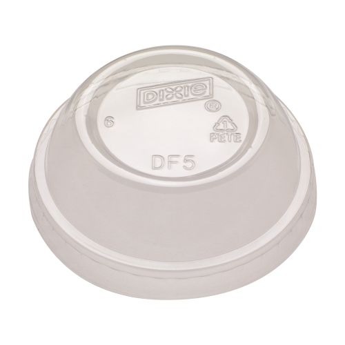 Polypropylene Dome 5 oz. Lid , 10/100 with no hole, Clear